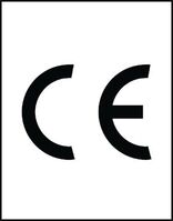 CE-Etiketten - Weiß, 32 x 25 mm, Aluminium, Selbstklebend, Eloxiert, Schwarz