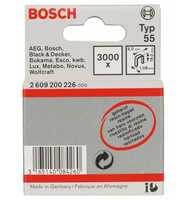 Bosch Schmalrückenklammer Typ 55 geharzt, 19, 3000er-Pack, für Druckluftnagler/Drucklufthefter
