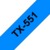 TX-Schriftbandkassetten TX-551, schwarz auf blau