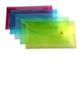 Rapesco Foolscap Pastel Popper Wallet Clear Polypropylène (PP) Transparent