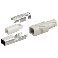 Goobay TADAPUSBB conector USB B Gris, Plata, Blanco