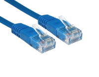 Cables Direct RJFLAT-00B networking cable Blue 0.5 m Cat5e U/UTP (UTP)