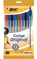 BIC 830865 ballpoint pen Black, Blue, Green, Red Stick ballpoint pen 10 pc(s)