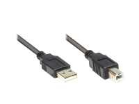 Alcasa USB 2.0 1.8m USB Kabel 1,8 m USB A USB B Schwarz