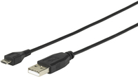 eSTUFF 0.5m USB - Micro USB USB-kabel 0,5 m USB 2.0 USB A Micro-USB A Zwart