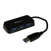 StarTech.com 4 Port USB 3.0 SuperSpeed Mini Hub -5Gbps - Schwarz