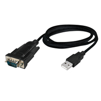 LogiLink AU0048 kabel równoległy Czarny 1,5 m USB Typu-A DB-9