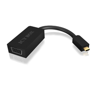 ICY BOX IB-AC503 VGA (D-Sub) HDMI D-típus (Micro) Fekete