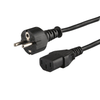 Savio CL-89 power cable Black 1.2 m IEC C13 IEC Type E (3.4 mm, 3.1 mm)