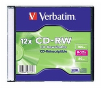 Verbatim CD-RW 8-12x 700 MB 1 pz