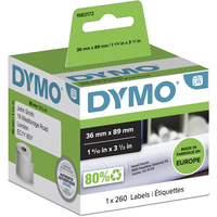 DYMO LW etichette per indirizzi grandi | 36 mm x 89 mm | rotolo da 2600 etichette facilmente staccabili | autoadesive | per etichettatrici LabelWriter | originali