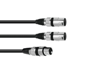 Omnitronic 30225206 audio cable 3 m XLR (3-pin) 2 x XLR (3-pin) Black