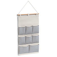 Zeller Present Stripes Baumwolle, Polyester Beige, Blau