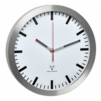 TFA-Dostmann 60.3528.02 Horloge murale et de table Rond Aluminium, Blanc