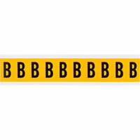Brady 1530-B self-adhesive label Rectangle Permanent Black, Yellow 10 pc(s)