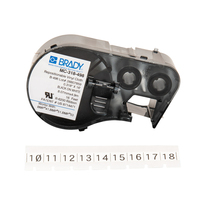 Brady MC-318-498 printeretiket Zwart, Wit Zelfklevend printerlabel