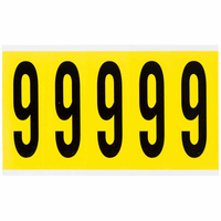 Brady 3460-9 self-adhesive label Rectangle Removable Black, Yellow 5 pc(s)