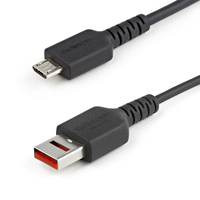 StarTech.com Cavo di ricarica Micro USB sicuro da 1 m - Cavo di sola alimentazione da USB-A a Micro USB con blocco dati - Cavo caricabatterie USB per telefono/tablet - Adattator...