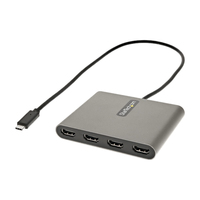 StarTech.com Adaptador USB-C a 4 Puertos HDMI - Tarjeta Gráfica y de Vídeo Externa - Dongle Llave USB Tipo C a 4x HDMI - 1080p a 60Hz - Conversor Multimonitor USB a HDMI - Solo ...