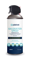 Platinet Gas/Air Duster, 400ml Can, Trigger Nozzle, Gently Remove Dust and Debris from sensitive electronics such as keyboards/laptops, contains no CFC, FCKW or CKW