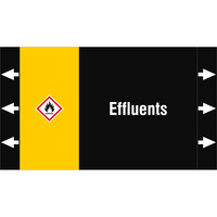 Brady ISO20560PM-220X125-EFFLUENTS selbstklebendes Etikett Rechteck Permanent Mehrfarbig