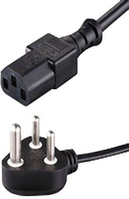 Microconnect PE010430SOUTHAFRICA câble électrique Noir 3 m Prise d'alimentation type M Coupleur C13