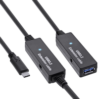 InLine 35655D USB-kabel 10 m USB 3.2 Gen 1 (3.1 Gen 1) USB C USB A Zwart