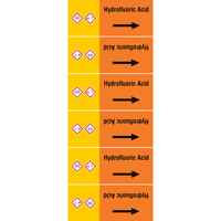Brady ISO20560PM-135X350-HYDROFLUORIC ACID selbstklebendes Etikett Rechteck Dauerhaft Mehrfarbig