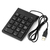 Gembird KPD-U-03 numeriek toetsenbord Notebook/pc USB Zwart