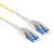 ACT RL8252 cable de fibra optica 0,25 m LC OS2 Amarillo
