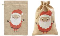 folia Sac en toile de jute "Père Noël", (L)350 x (H)500 mm (57906720)