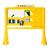 Arbeitsschutzboard Arbeitsschutzstation Infotafel RAMS BOARD, Arbeitsschutzvariante, 1880mm x 2220mm BxH, Gelb