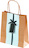 Torebka na prezenty KRAFT, papierowa, 18x8x21 cm, gr. 125g/m2, brązowa