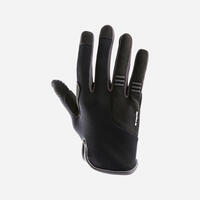 Kids' Long Cycling Gloves - Black/grey - 8 Years