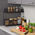 Relaxdays Küchenschrank Organizer, ausziehbares Unterschrank Regal, 2 Schubladen, Metall, HBT: 40 x 15 x 46 cm, schwarz