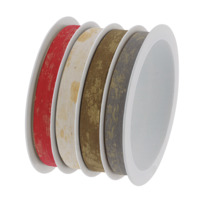 Multispule Nature Pack Glimmer 4x10mmx3m, Baumwollband bedruckt, rot/creme/taupe/grau, 1 Stück unverpackt