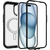OtterBox Defender XT mit MagSafe Apple Clear Apple iPhone 15/iPhone 14/iPhone 13 Dark Side - clear/Schwarz - Schutzhülle - rugged