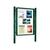 Vega Lockable Advertising Poster Display Case - (573100) 1760 x 1210mm Double sided - RAL 3004 - Purple Red