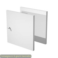 Coppia di antine grigio alluminio per libreria componibile Maxicolor Artexport 32,2x32,2 cm - 2A MaxC/5