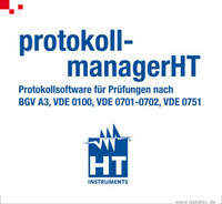 2002070 | HT PROTOKOLLmanager Datenverwaltungs- und Protokollsoftware für alle HT-VDE Messgeräte
