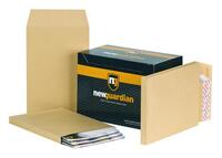 New Guardian Pocket Gusset Envelope C4 Peel and Seal Plain Power-Tac 25mm Gusset 130gsm Manilla (Pack 100)