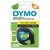 Dymo LetraTag Clear Plastic Tape 12mm x 4m Black on Yellow S0721620