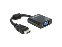 Adapter HDMI-A Stecker an VGA Buchse, schwarz, Delock® [65512]