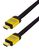 High-Speed-HDMI®-Flachkabel mit Ethernet, goldfarbene Metallstecker, vergoldete Kontakte, 5m, Good C