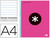 Cuaderno Espiral Liderpapel A4 Micro Antartik Tapa Forrada 120H 100 Gr Horizontal 5 Bandas 4 Taladros Color Rosa