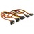 Delock Átalakító Kábel - 60152 (4 x SATA HDD > SATA tűs apa, 50cm)