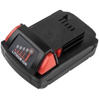 Battery for Power Tools 36Wh Li-ion 18V 2000mAh Black for Milwaukee Power Tools 0880-20, 2601, 2601-22, 2602-20, 2602-22, 2602-22CT, Cordless Tool Batteries & Chargers