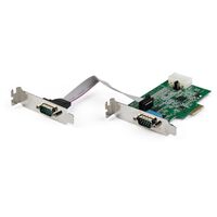 2-Port Pci Express Rs232 Serial Adapter Card - Pcie Rs232 Serial Host Controller Card - Pcie To Serial Db9 - 16950 Uart - Low