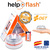 HELP FLASH - LUZ DE EMERGENCIA AUTÓNOMA, SEÑAL V16 DE PRESEÑALIZACIÓN DE PELIGRO Y LINTERNA, HOMOLOGADA, NORMATIVA DGT, V16, CON BASE IMANTADA, ACTIVA