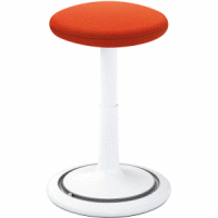 Sitz- und Stehhocker Classic tall 55-77cm Kvadrat remix weiß/orange/silber